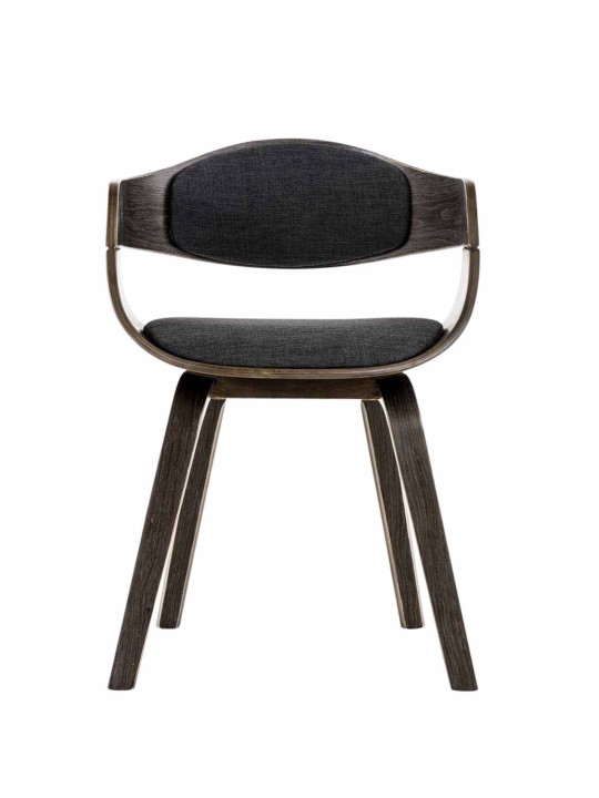 Vierailijatuoli Kingston kangasta, harmaa/tummanharmaa