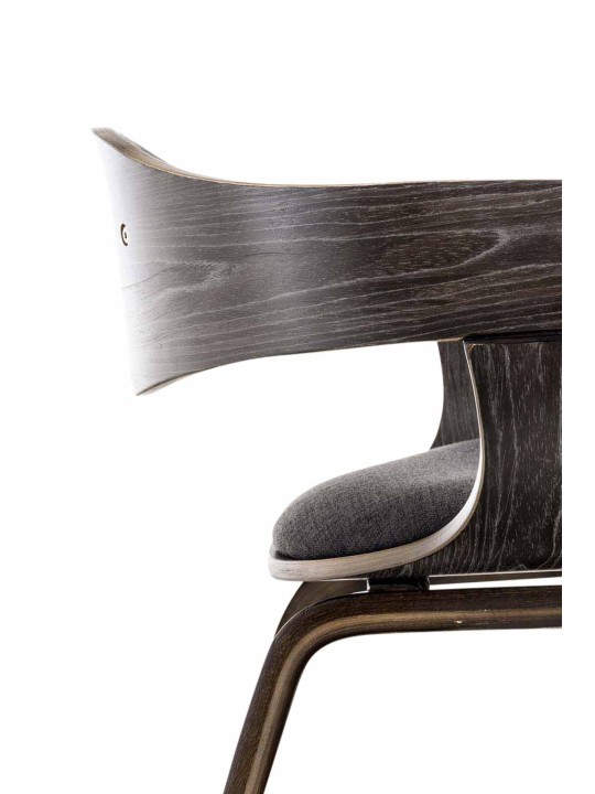 Vierailijatuoli Kingston kangasta, harmaa/tummanharmaa