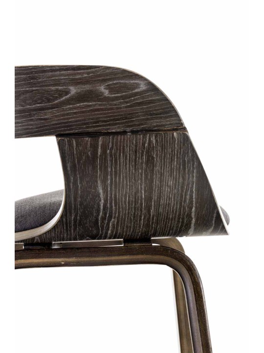 Vierailijatuoli Kingston kangasta, harmaa/tummanharmaa