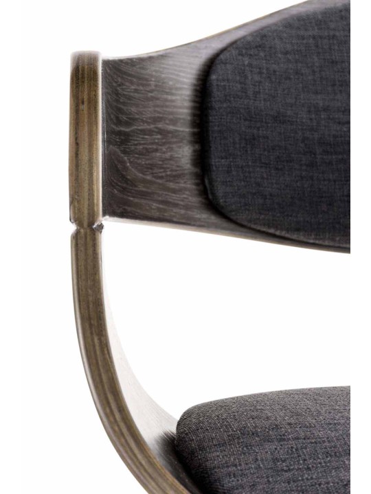 Vierailijatuoli Kingston kangasta, harmaa/tummanharmaa