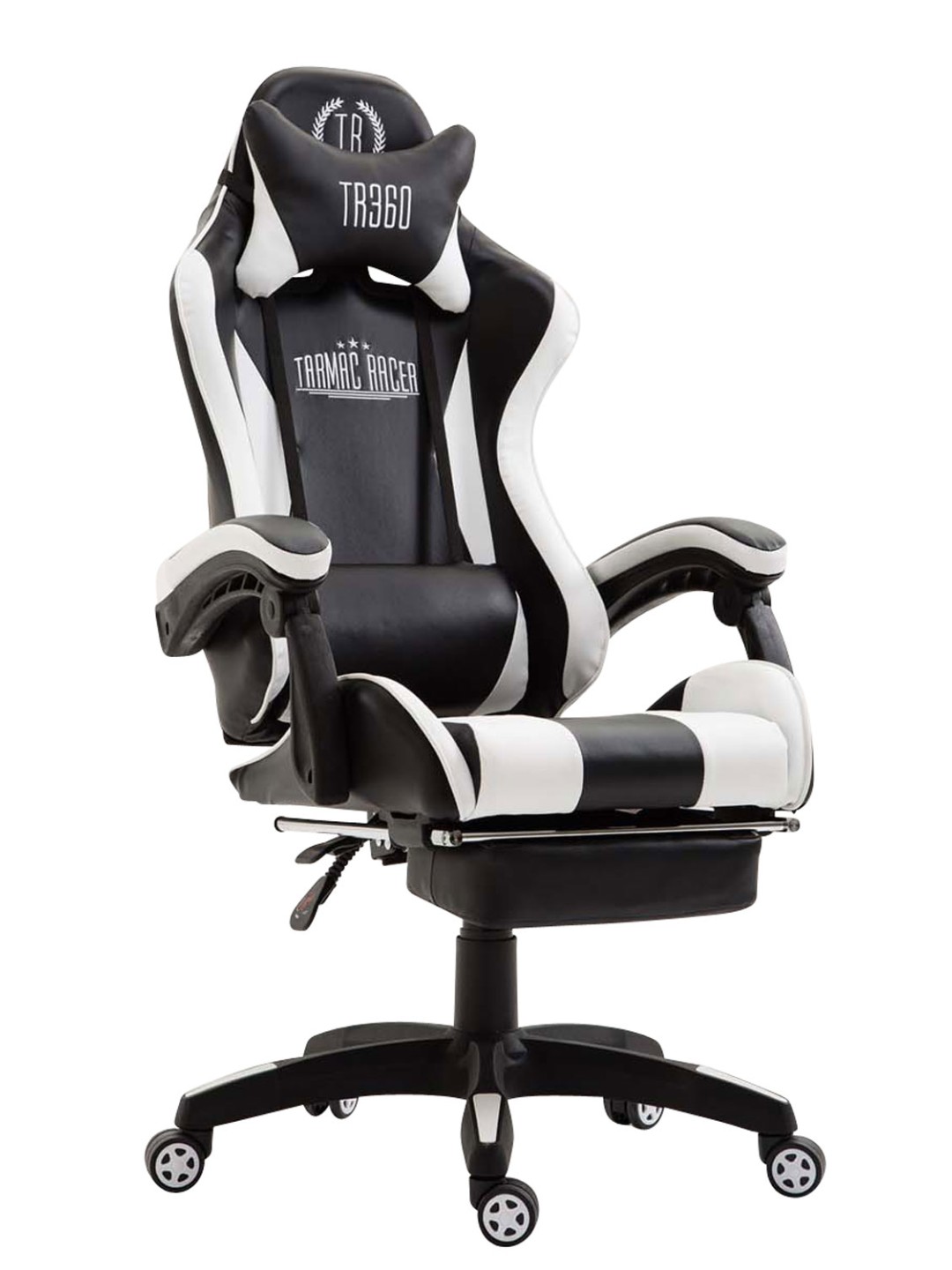 Ignite keinonahkainen työtuoli, musta/valkoinen