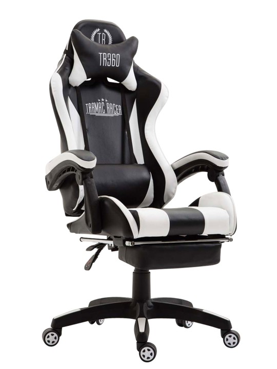 Ignite keinonahkainen työtuoli, musta/valkoinen