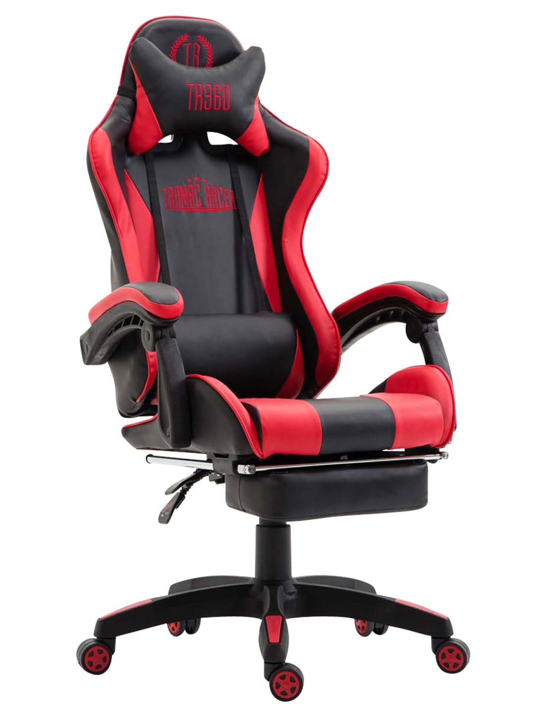 Ignite keinonahkainen työtuoli, musta/punainen