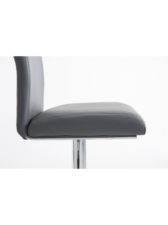2 baarituolia Kölnin keinonahka kromi, harmaa