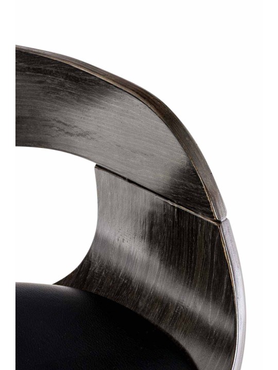 2 baarijakkaran sarja Kingston C keinonahkaa, musta/harmaa