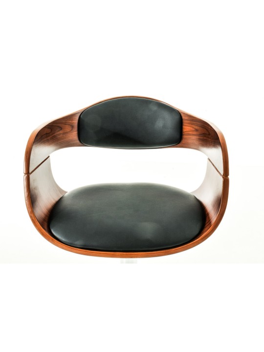 2 baarijakkaran sarja Kingston C keinonahkaa, pähkinä/musta