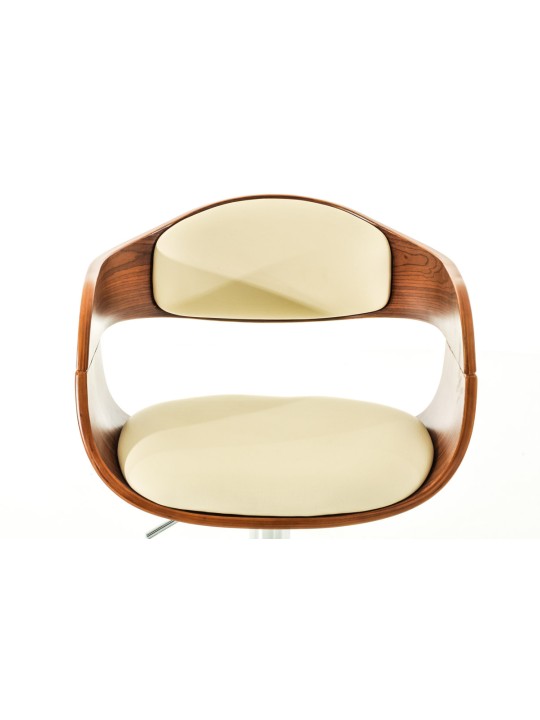 2 baarijakkaran sarja Kingston C keinonahkaa, pähkinä/kermanvärinen