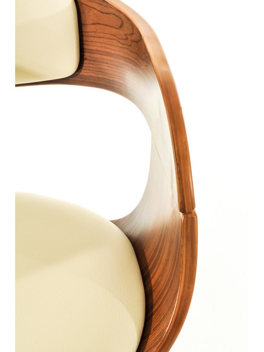 2 baarijakkaran sarja Kingston C keinonahkaa, pähkinä/kermanvärinen