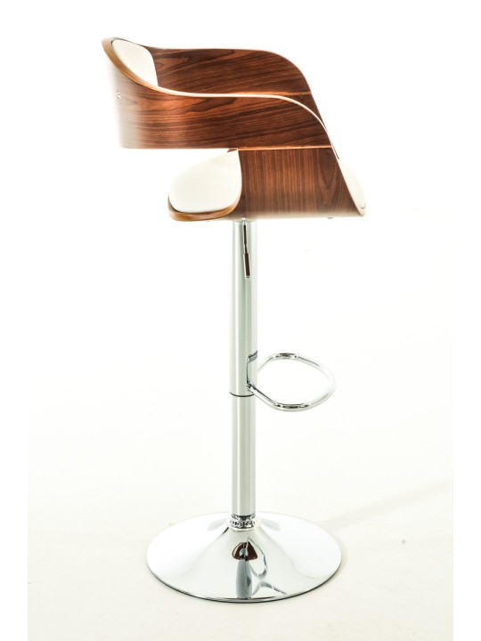 2 baarijakkaran sarja Kingston C keinonahkaa, pähkinä/valkoinen