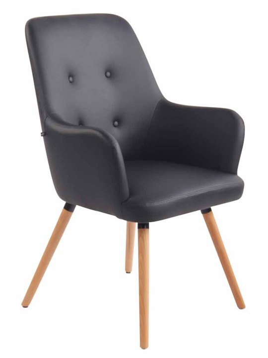 Lounger Aarhus keinonahkaa luonnollinen, musta