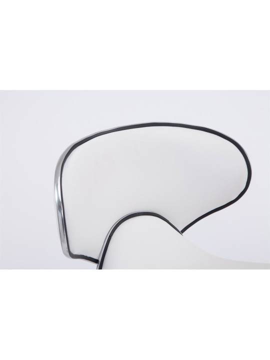 2 baarituolia Las Vegas V2 keinonahka kromi, valkoinen