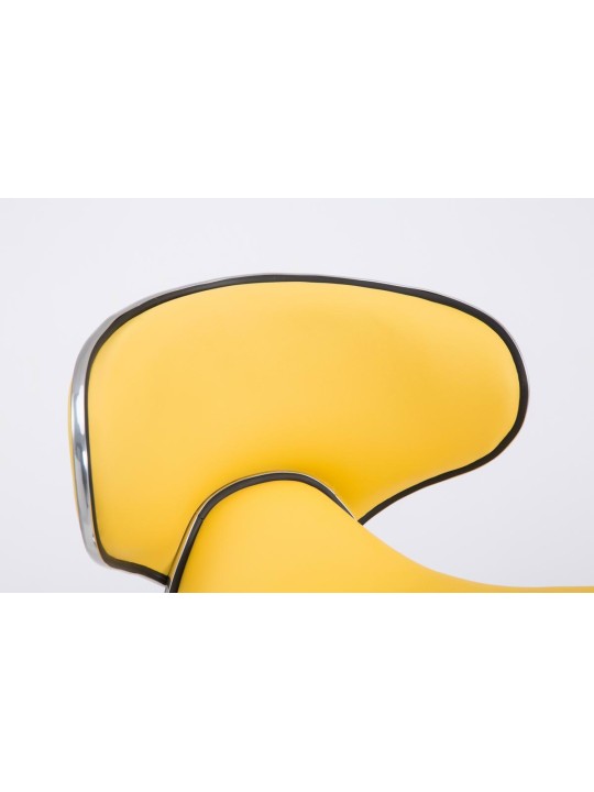 2 baarituolia Las Vegas V2 keinonahka kromi, keltainen