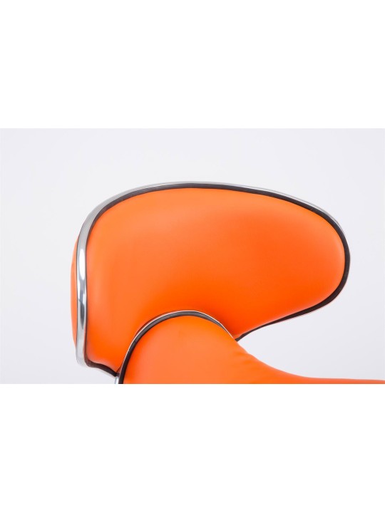 2 baarituolia Las Vegas V2 keinonahka kromi, oranssi