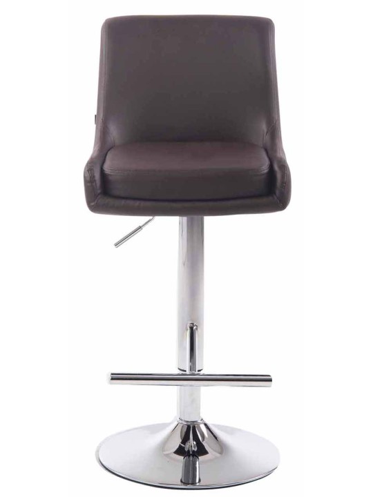 2 baarituolien sarja Club tekonahka kromi, ruskea