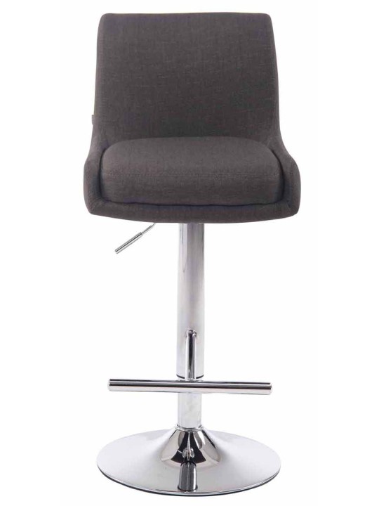 2 baarituolien sarja Club Fabric Chrome, tummanharmaa