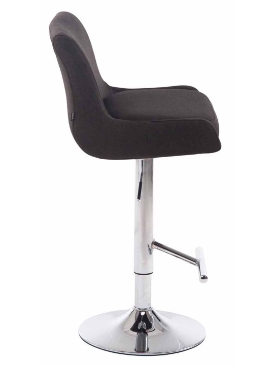 2 baarituolien sarja Club Fabric Chrome, tummanharmaa