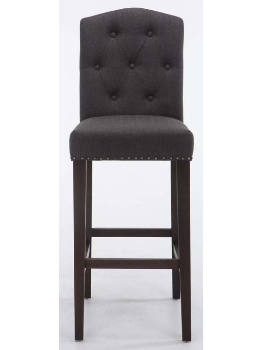 2 baarituolisarja Louise kangas antiikki, tummanharmaa