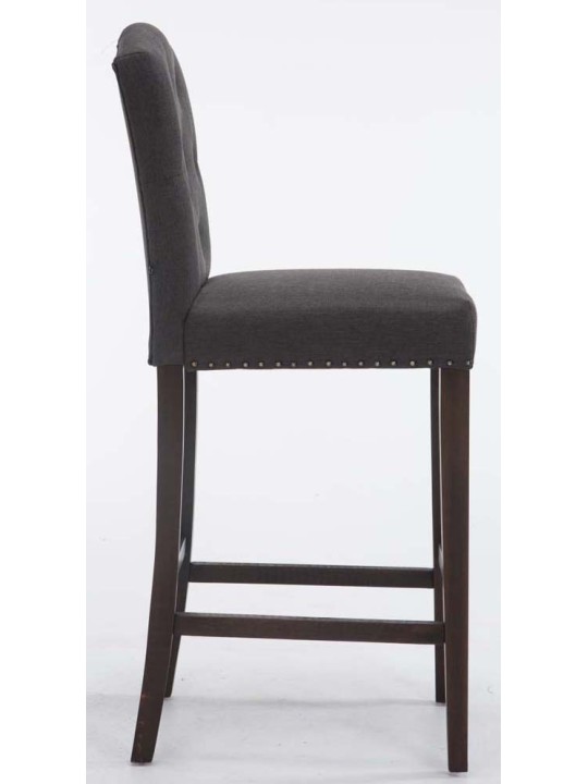 2 baarituolisarja Louise kangas antiikki, tummanharmaa