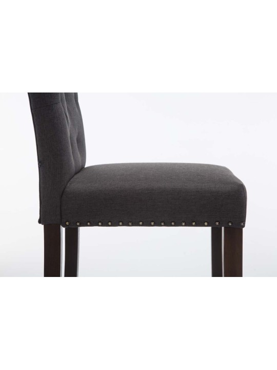 2 baarituolisarja Louise kangas antiikki, tummanharmaa