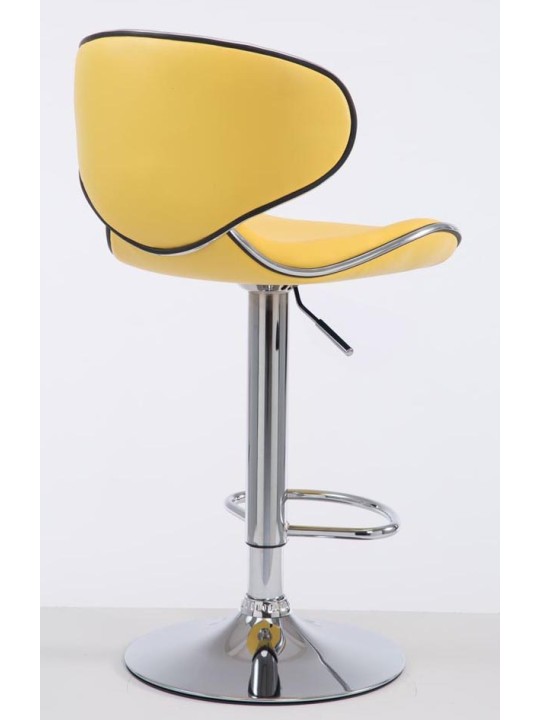 2 baarituolia Las Vegas V2 keinonahka kromi, keltainen