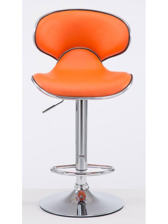 2 baarituolia Las Vegas V2 keinonahka kromi, oranssi