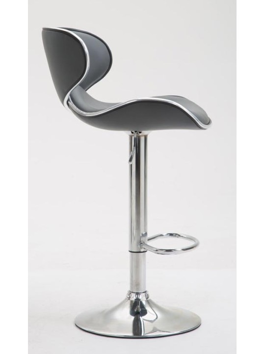 2 baarituolia Las Vegas V2 keinonahka kromi, harmaa