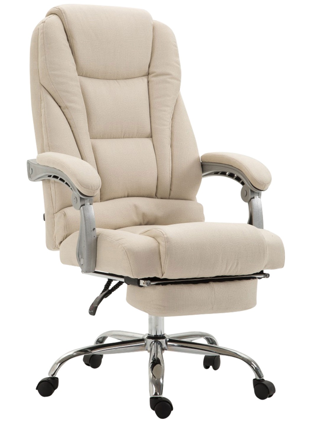 Työtuoli Pacific kangasta, kermanvärinen