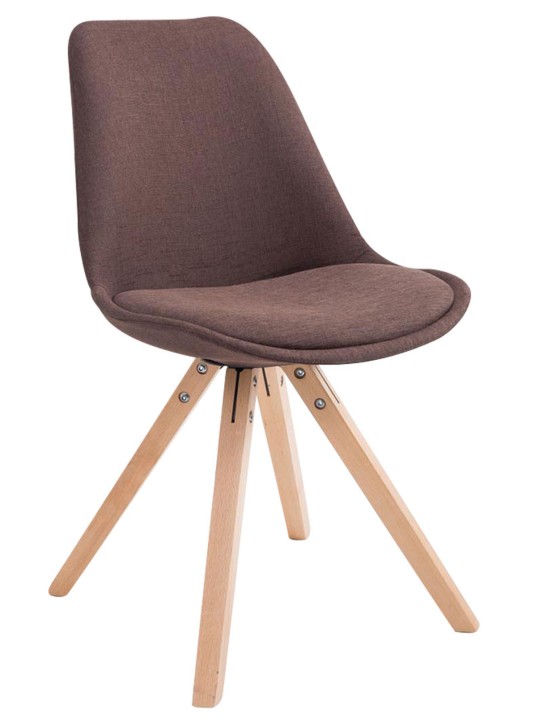 Vierailijatuoli Toulouse kangas Natura Square, ruskea