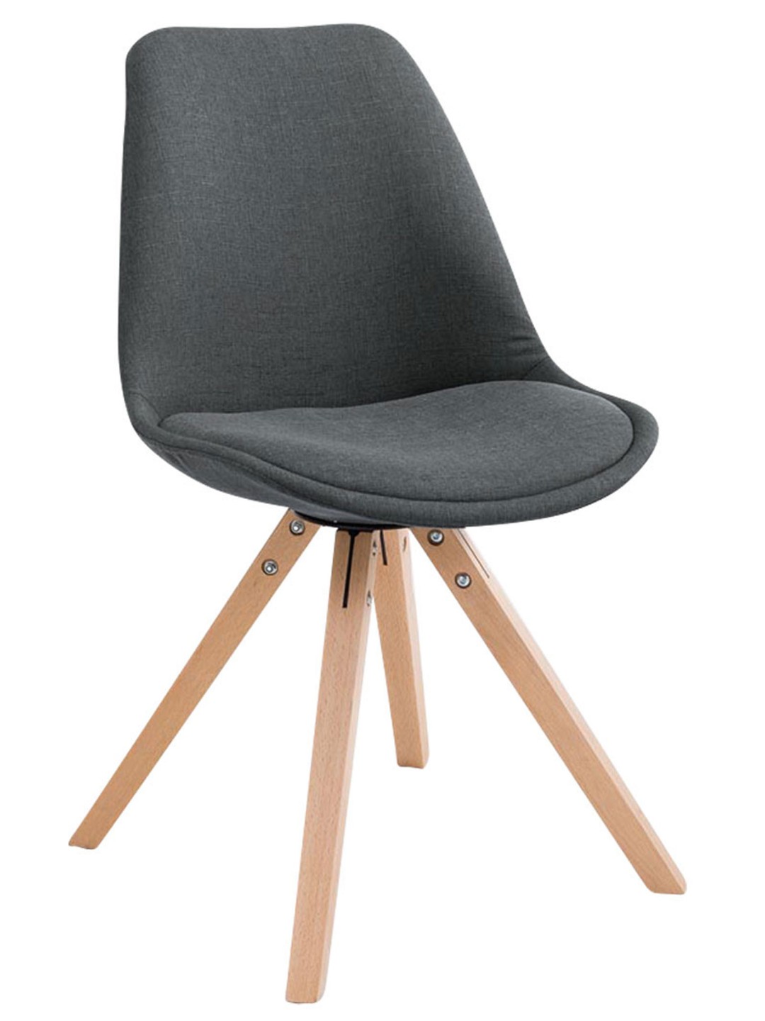 Vierailijatuoli Toulouse kangas Natura Square, tummanharmaa