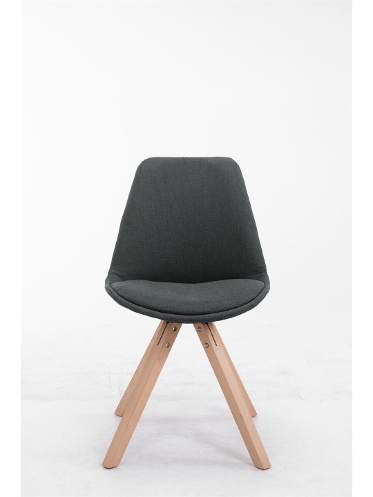 Vierailijatuoli Toulouse kangas Natura Square, tummanharmaa