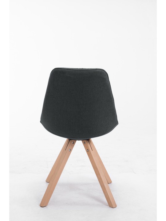 Vierailijatuoli Toulouse kangas Natura Square, tummanharmaa