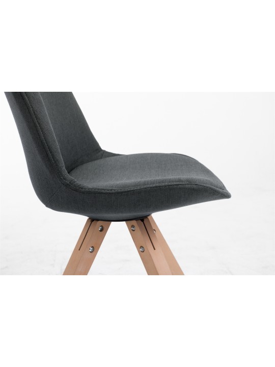 Vierailijatuoli Toulouse kangas Natura Square, tummanharmaa