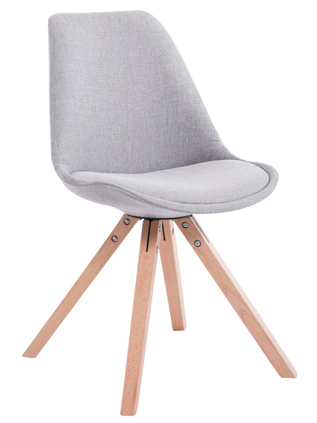 Vierailijatuoli Toulouse kangas Natura Square, harmaa