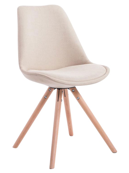 Vierailutuoli Toulouse kangas Natura pyöreä, kermanvärinen