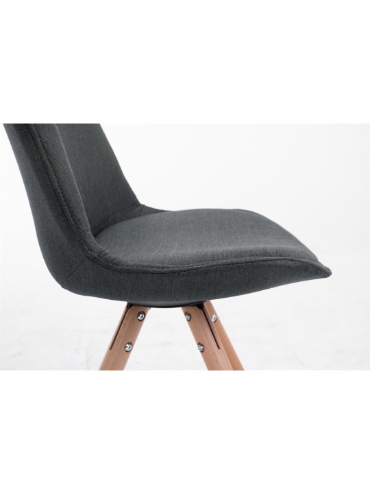 Vierailutuoli Toulouse kangas Natura pyöreä, tummanharmaa