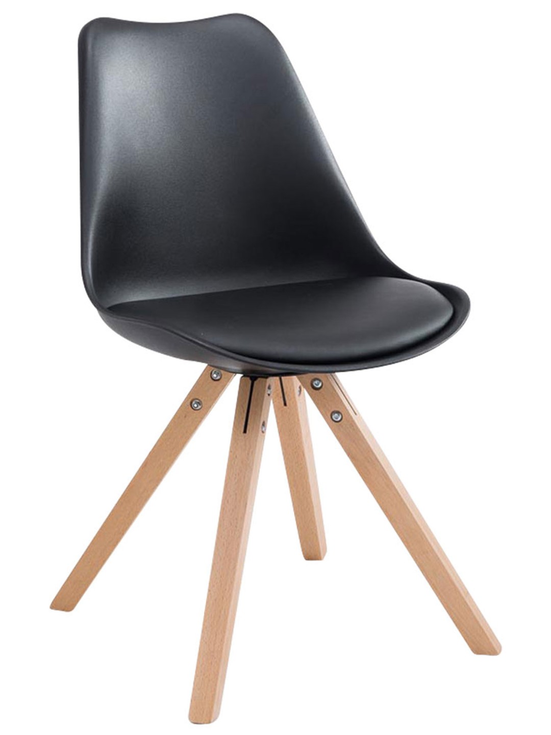 Toulouse Natura Squaren vierailijatuoli, musta