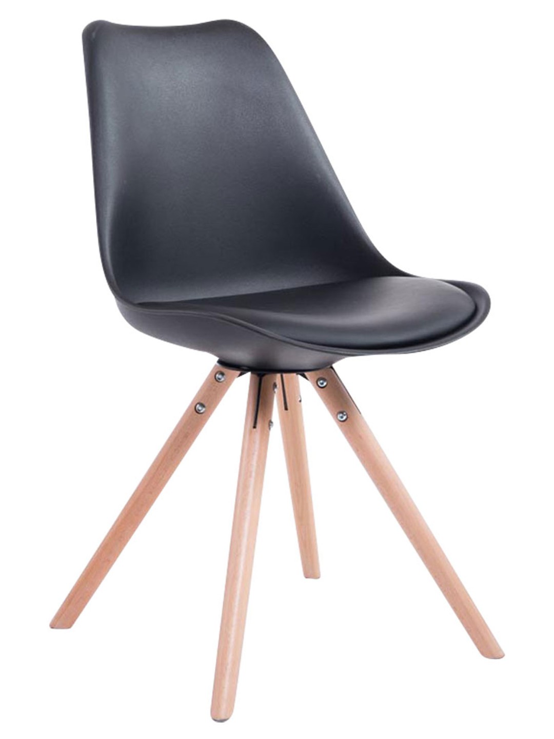 Toulouse Natura pyöreä vierailijatuoli, musta