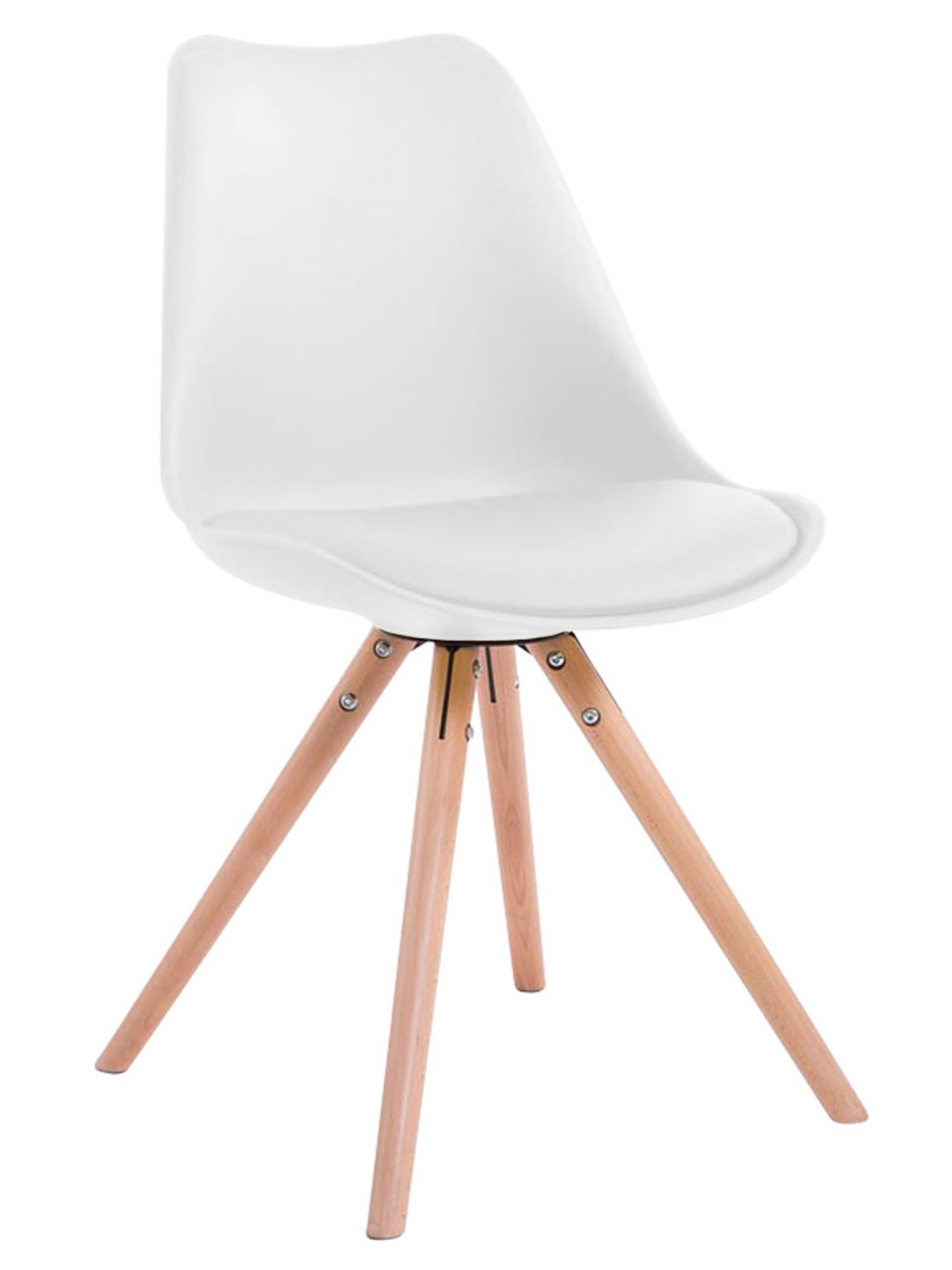 Toulouse Natura pyöreä vierailijatuoli, valkoinen