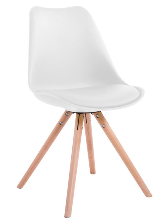 Toulouse Natura pyöreä vierailijatuoli, valkoinen