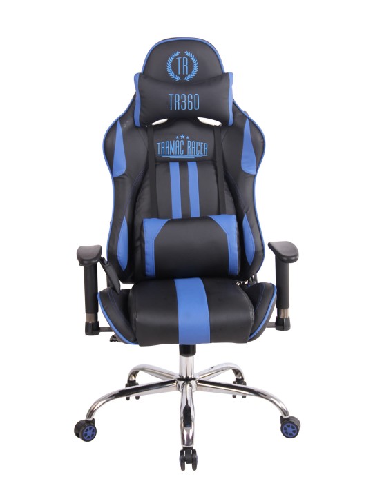 Työtuoli Limit XM keinonahkaa, musta/sininen