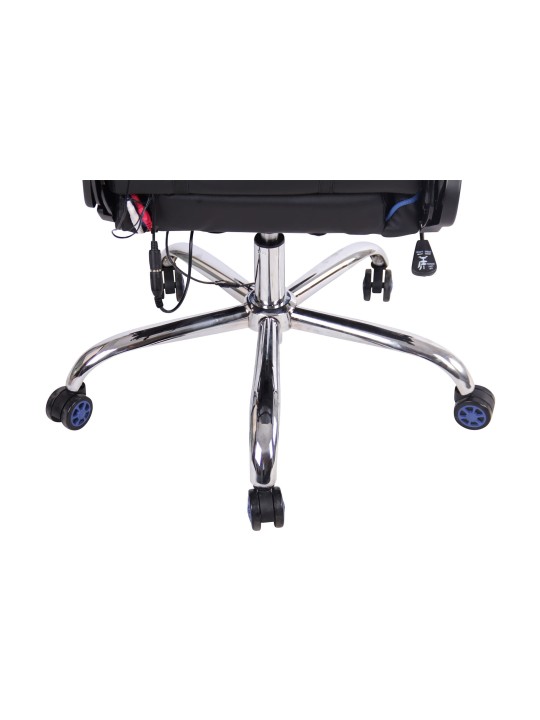 Työtuoli Limit XM keinonahkaa, musta/sininen