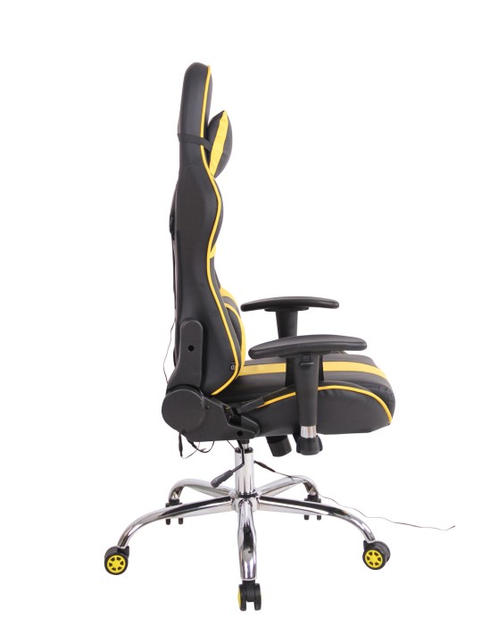 Työtuoli Limit XM keinonahkaa, musta/keltainen