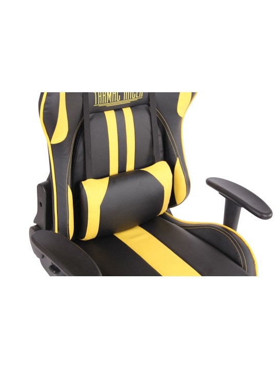 Työtuoli Limit XM keinonahkaa, musta/keltainen