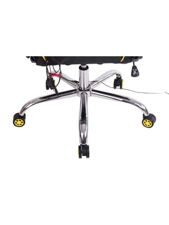 Työtuoli Limit XM keinonahkaa, musta/keltainen