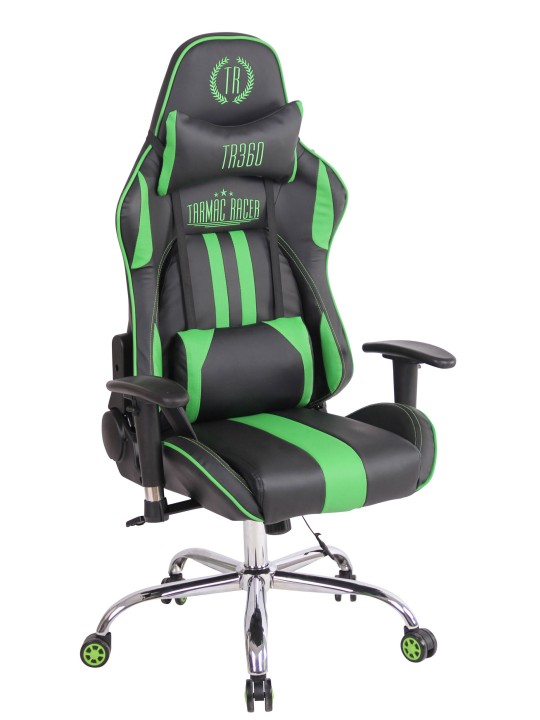 Työtuoli Limit XM keinonahkaa, musta/vihreä