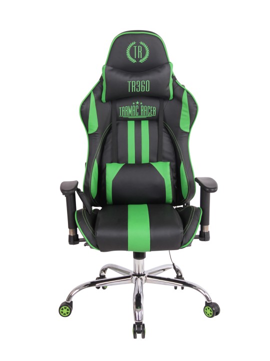 Työtuoli Limit XM keinonahkaa, musta/vihreä