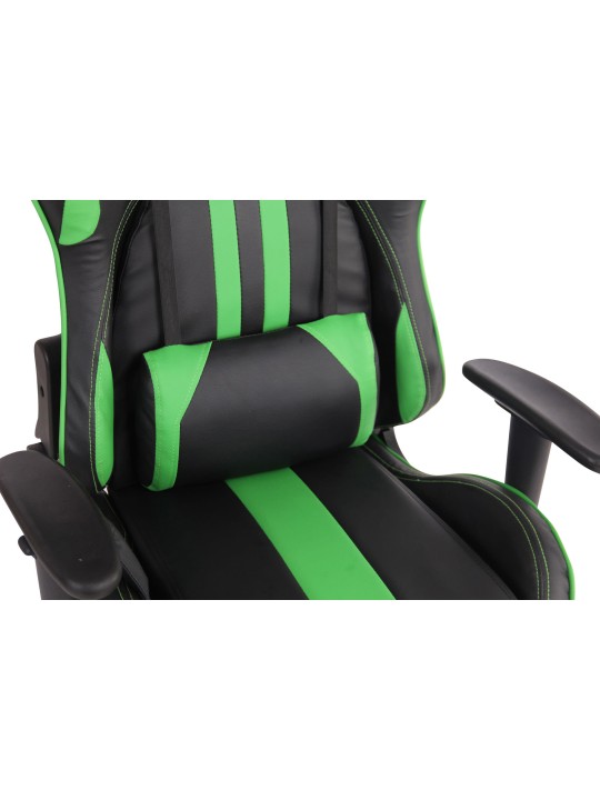 Työtuoli Limit XM keinonahkaa, musta/vihreä