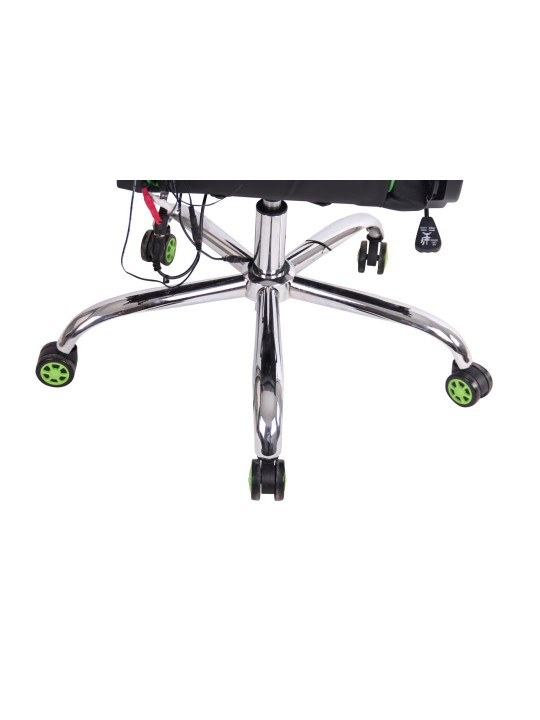 Työtuoli Limit XM keinonahkaa, musta/vihreä