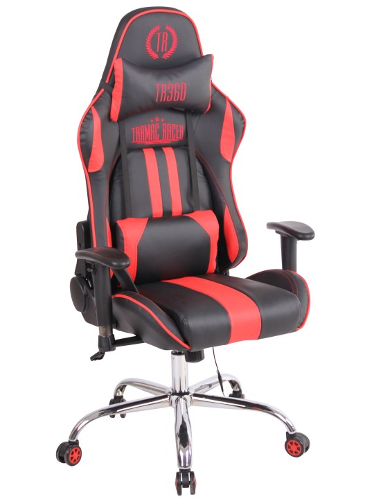 Työtuoli Limit XM keinonahkaa, musta/punainen