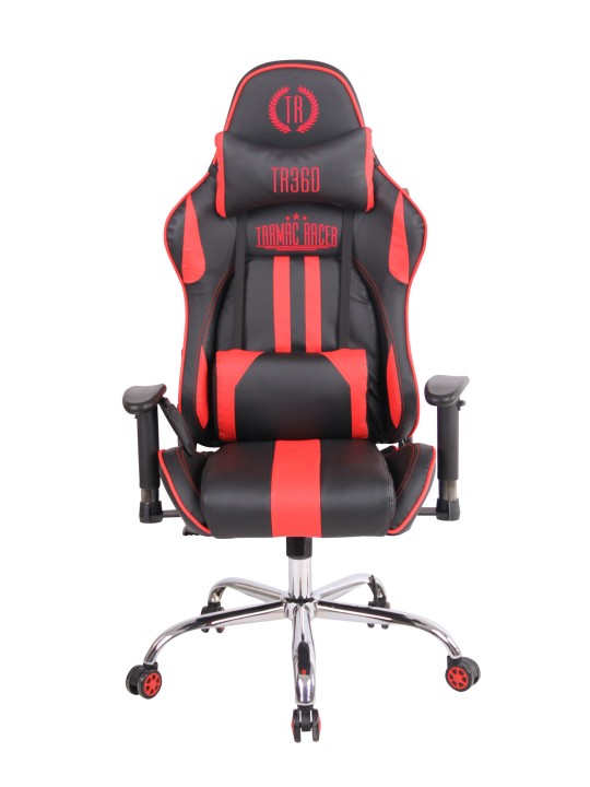 Työtuoli Limit XM keinonahkaa, musta/punainen